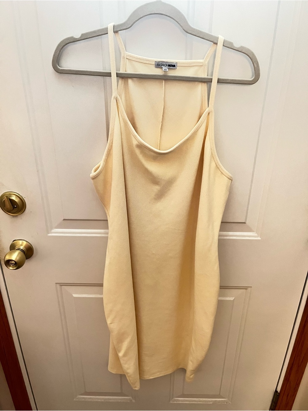 Fashion Nova Butter Yellow Slip Dress - Size 3X